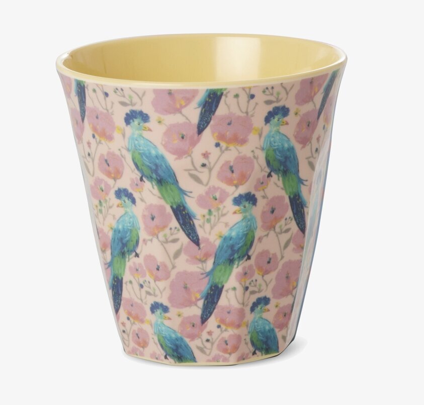 Melaminmugg Exotic Bird Print Rice Melaminmuggar Lattemuggar i melamin Melaminkoppar