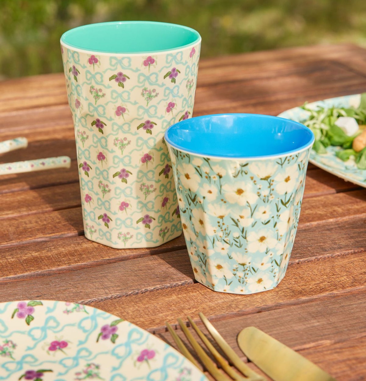 Melaminmugg Summer Bloom Print Rice Melaminmuggar Lattemuggar i melamin Melaminkoppar