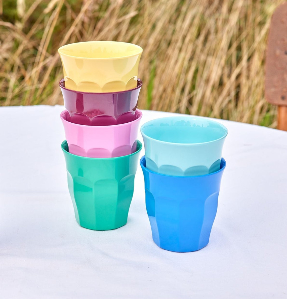 Muggar Melamin 6-pack Rice Melaminmuggar Lattemuggar i melamin Melaminkoppar