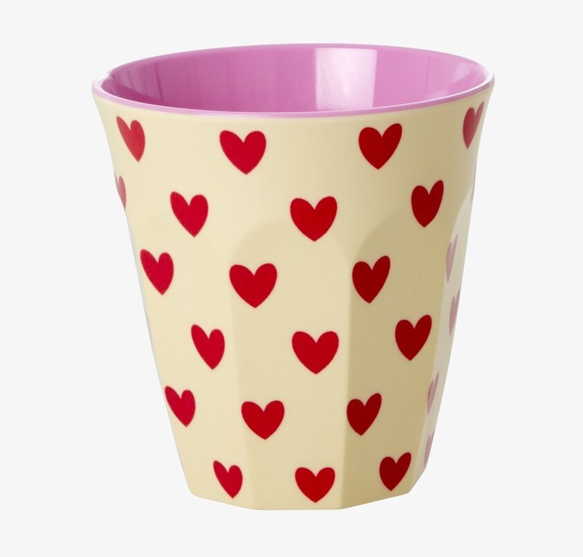 Melaminmugg Darling Hearts Print Rice Melaminmuggar Lattemuggar i melamin Melaminkoppar