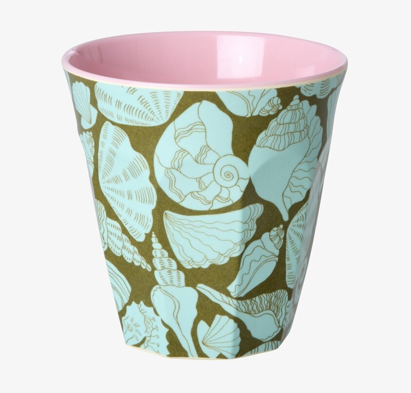 Melaminmugg Seashell Print Rice Melaminmuggar Lattemuggar i melamin Melaminkoppar