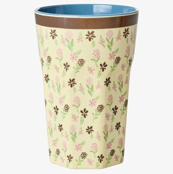 Mugg Latte Hacienda Flower Print Rice Melaminmuggar Lattemuggar i melamin Melaminkoppar