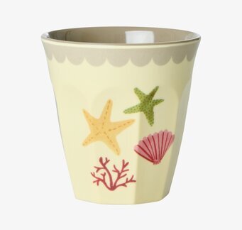 Små Muggar 6-pack Coral Ocean Prints Rice Melaminmuggar Lattemuggar i melamin Melaminkoppar