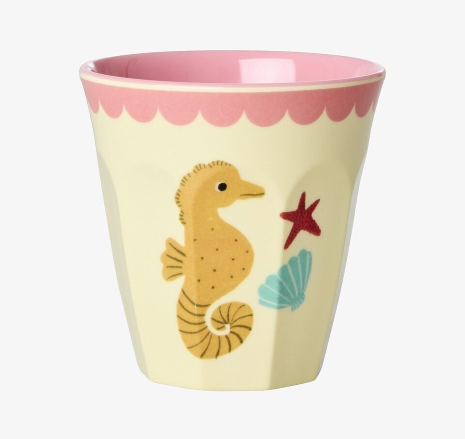 Små Muggar 6-pack Coral Ocean Prints Rice Melaminmuggar Lattemuggar i melamin Melaminkoppar