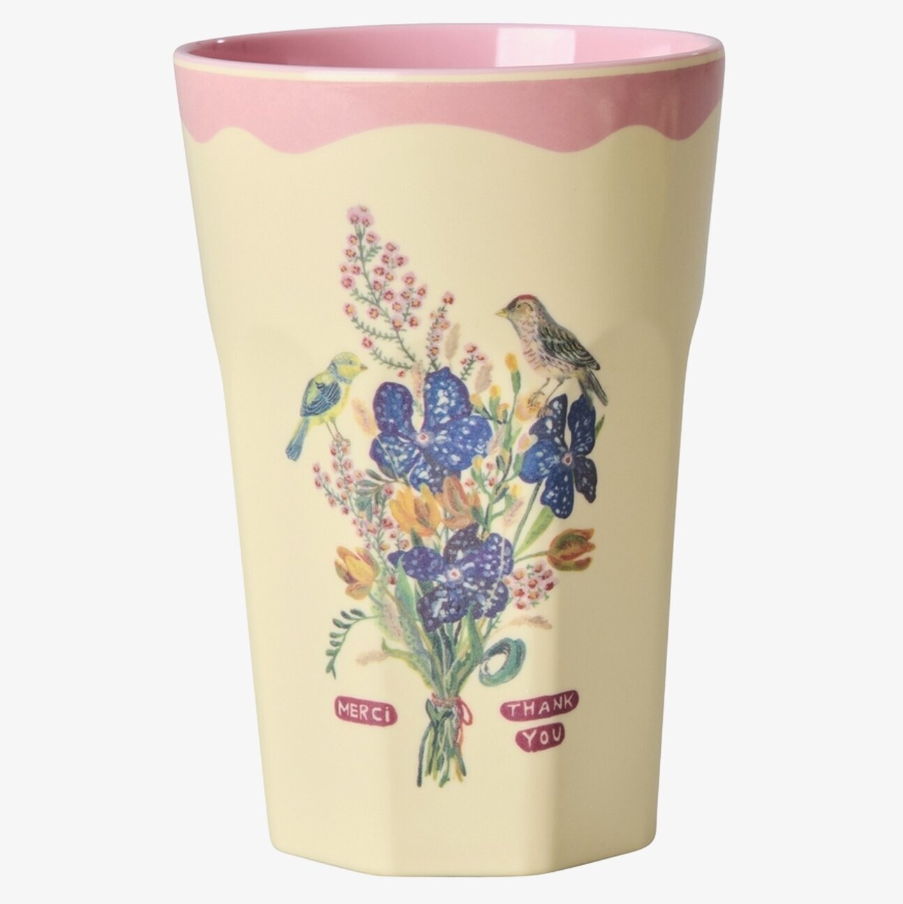 Melaminmugg 2-Pack Pink - Nathalie L'ete Print Rice Melaminmuggar Lattemuggar i melamin Melaminkoppar