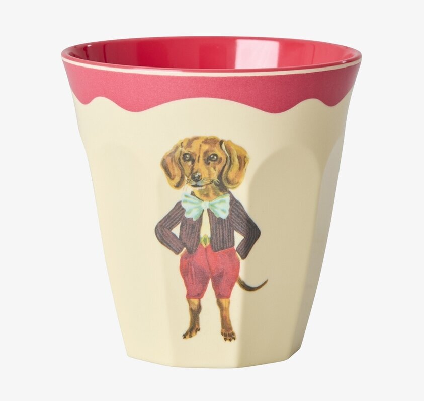 Melaminmugg Red Kiss - Nathalie L'ete Print Rice Melaminmuggar Lattemuggar i melamin Melaminkoppar