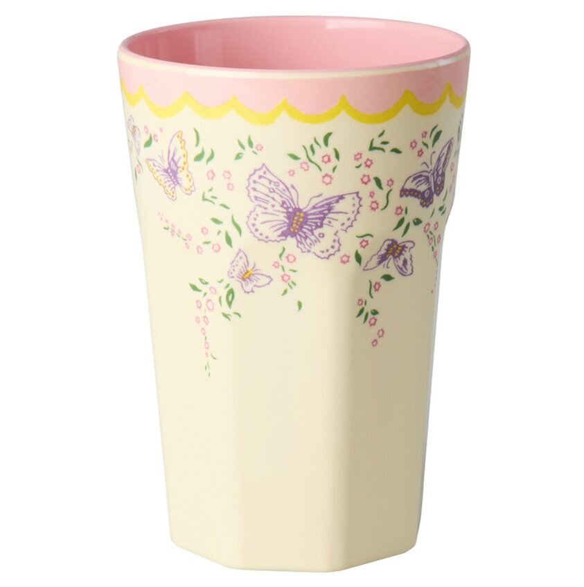 Mugg Latte Spread Your Wings Print Rice Melaminmuggar Lattemuggar i melamin Melaminkoppar