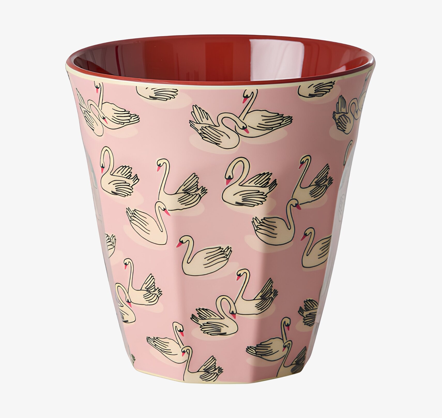 Melaminmugg Swan In Paris Print Rice Melaminmuggar Lattemuggar i melamin Melaminkoppar