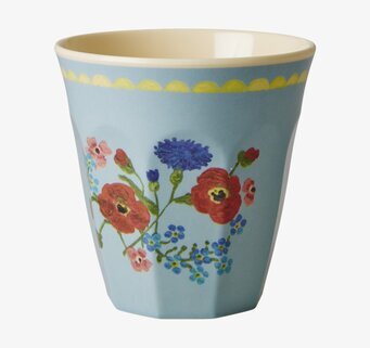 Mugg Soft Blue Flower Print från Rice med blommönster