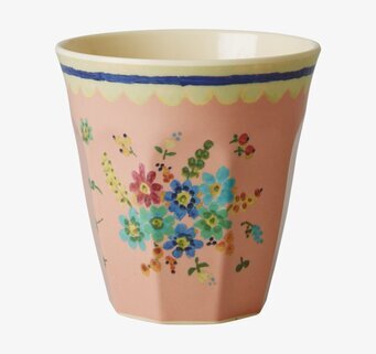 Mugg Soft Pink Flower Print från Rice med blommönster