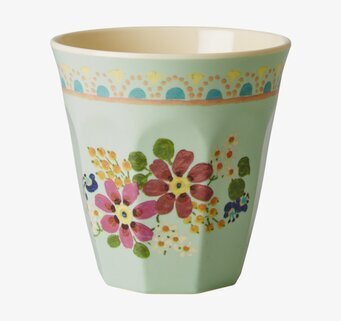 Mugg Mint Flower Print från Rice med färgglatt blommönster