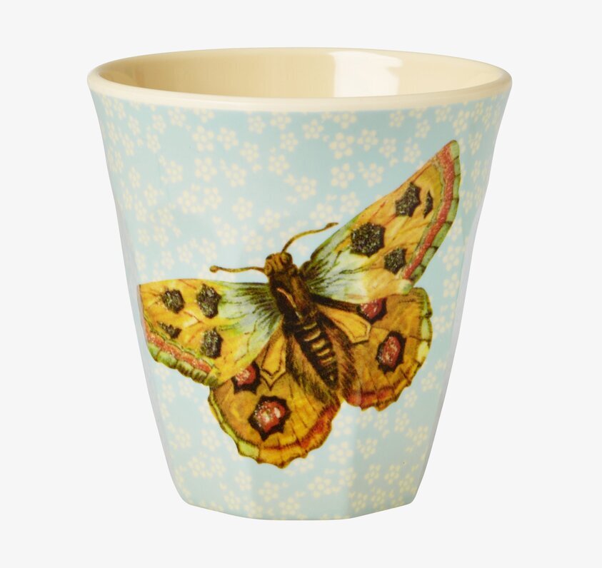 Mugg Butterfly Print från Rice med färgglad fjärilsdesign