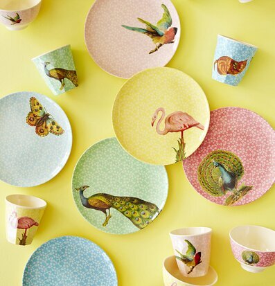 Mugg Peacock Print från Rice med livfullt påfågelsmotiv