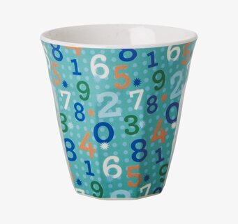 Barnmugg Siffror från Rice med färgglada siffror och stjärnor