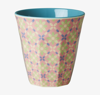 Mugg Flower Tile Print från Rice med blommigt kakelmönster