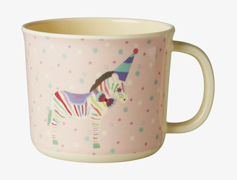 Baby Cup Circus Print Pink från Rice med cirkusmotiv