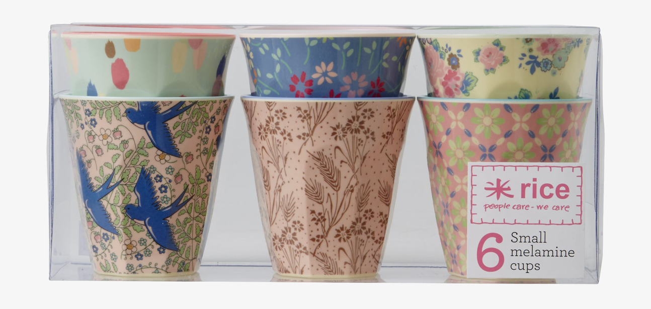 Små Muggar Stay Outstanding Prints från Rice i sex mönster