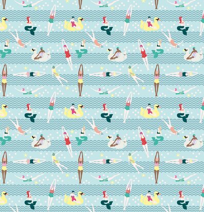 Mugg Swimster Print från Rice med färgglatt somrigt mönster