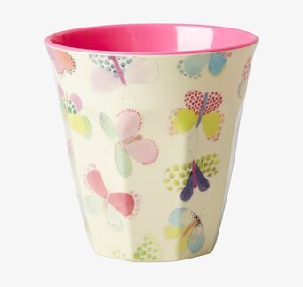 Mugg Butterfly Print från Rice med färgglada fjärilar