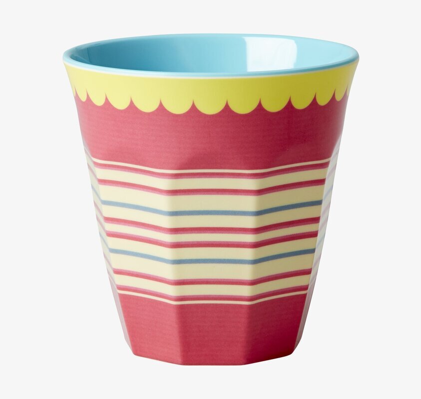 Mugg Striped Print från Rice med färgglada horisontella ränder