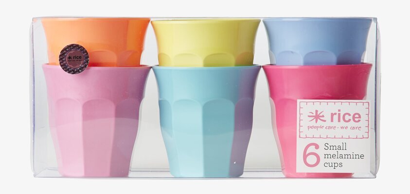 Muggar Go For The Fun Small från Rice i färgglada melamin