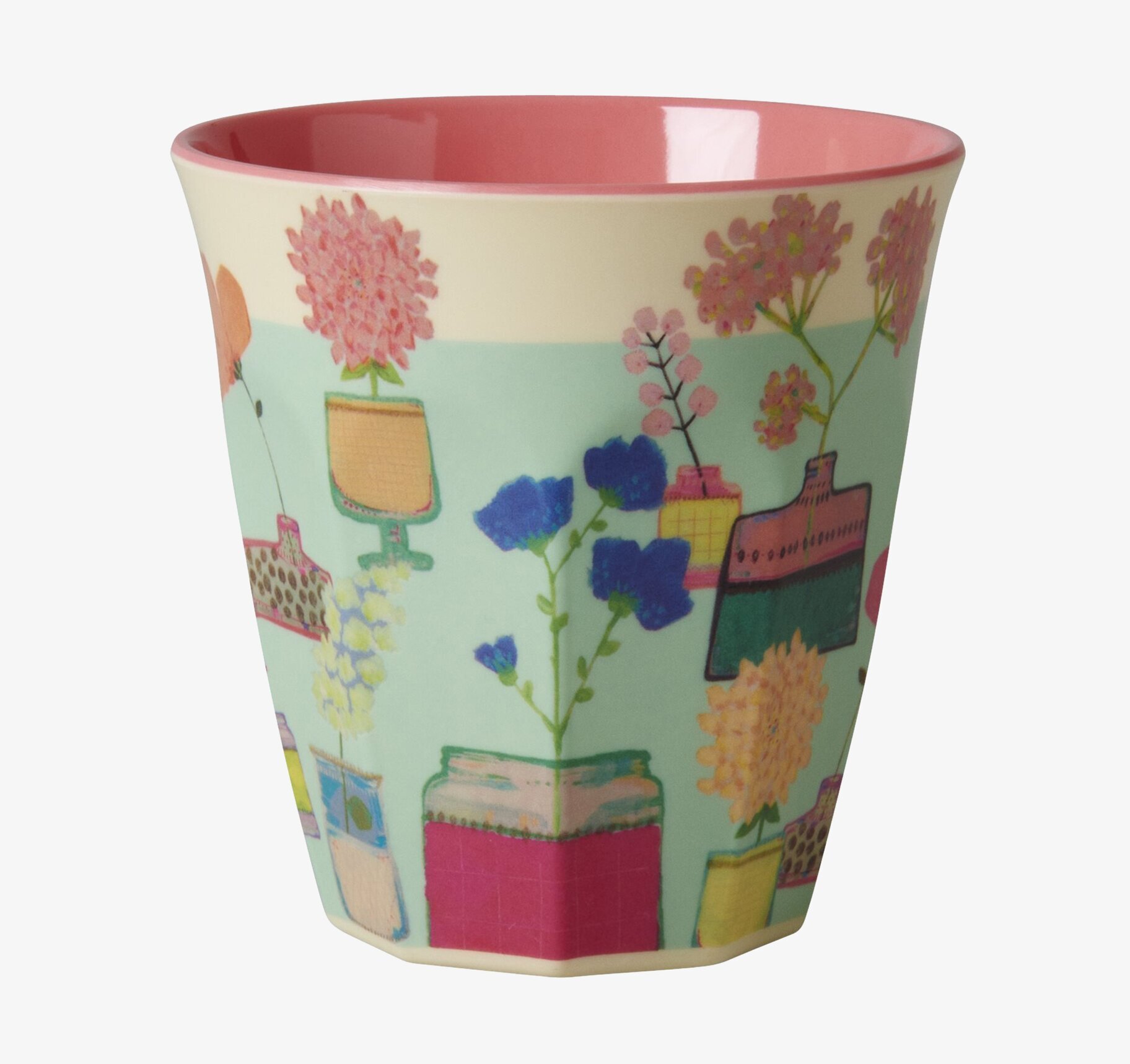 Mugg Flower Display Print från Rice med färgglatt blomtryck