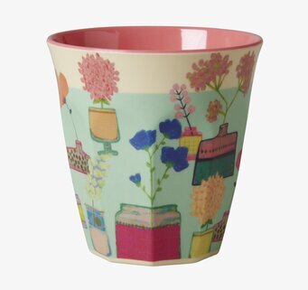 Mugg Flower Display Print från Rice med färgglatt blomtryck