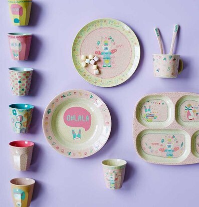 Baby Cup Cooking Print från Rice, färgglad barnservis