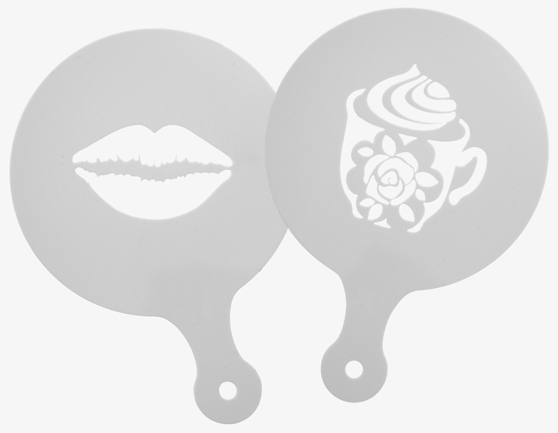 Stenciler Kaffe Latte från Rice, set med två plaststenciler