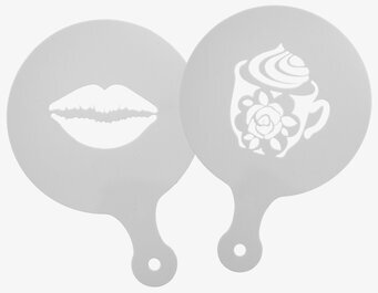 Stenciler Kaffe Latte från Rice, set med två plaststenciler