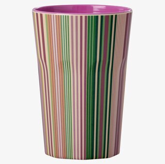 Mugg Latte Stripe Print från Rice med färgglada ränder