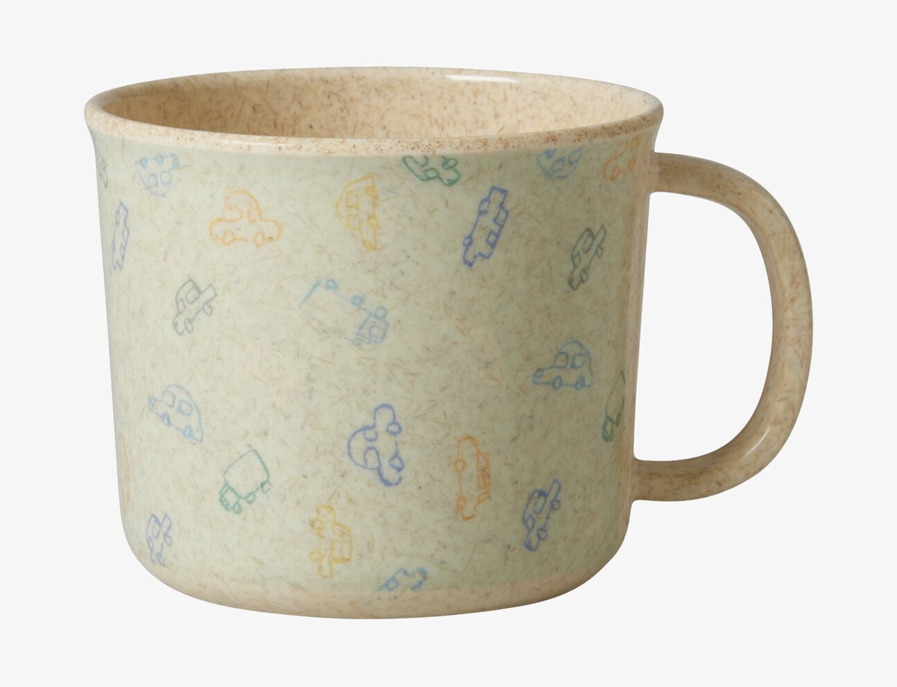 Barnmugg Baby Cup Race Print från Rice med bilikoner