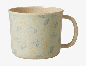 Barnmugg Baby Cup Race Print från Rice med bilikoner
