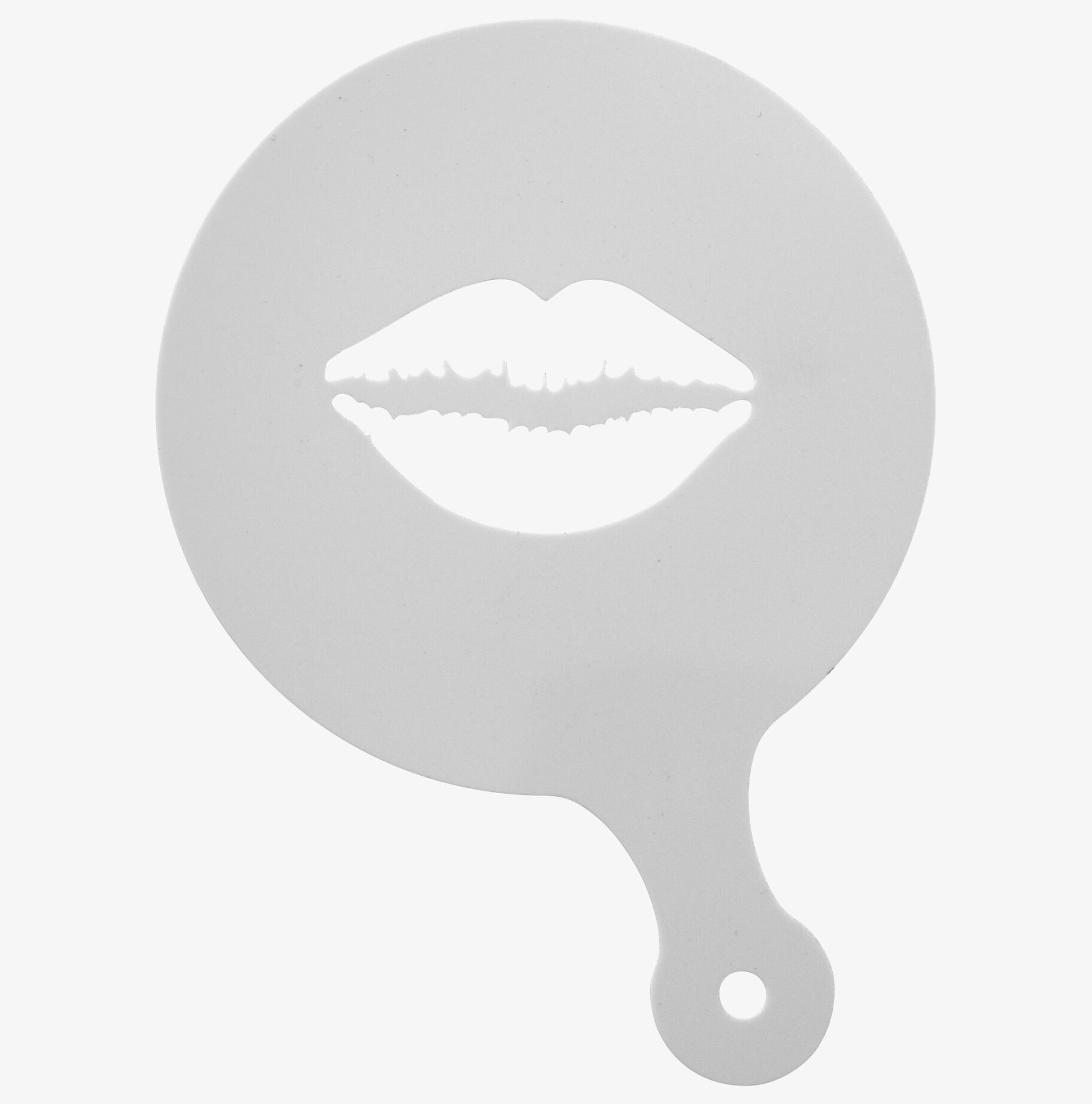 Stenciler Kaffe Latte från Rice med läppmönster och handtag