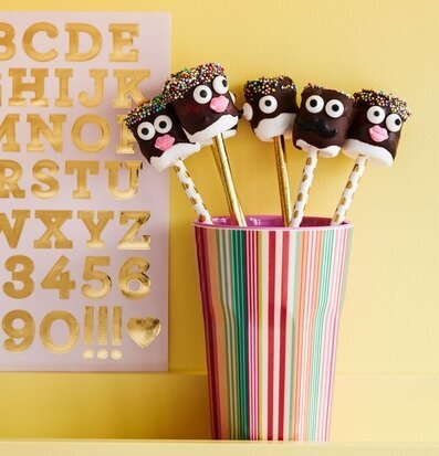 Mugg Latte Stripe Print från Rice med färgglada ränder