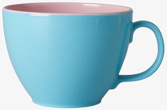 Melamin Jumbomugg Mint/Rosa från Rice med tvåfärgad design