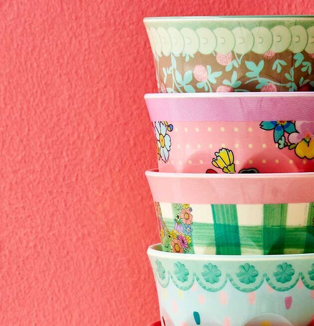 Mugg Flower Stitch Print från Rice med blommigt mönster