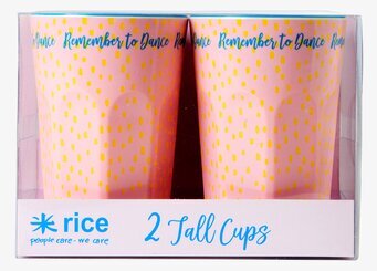 Mugg Latte Remember to Dance från Rice med prickmönster