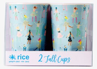 Mugg Latte Dancers Print från Rice med livligt dansmotiv