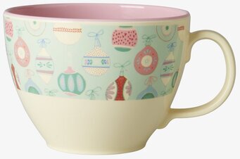 Melamin Jumbomugg Julgranskulor från Rice med julkulor