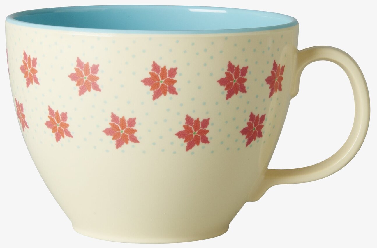 Melamin Jumbomugg Blommor från Rice med blommigt mönster