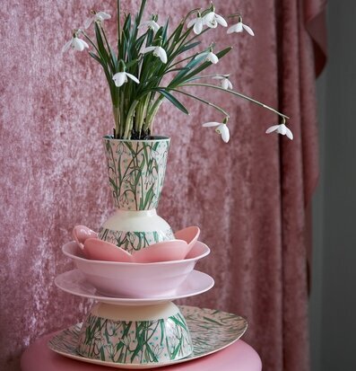 Mugg Snowdrop Print från Rice med snödroppsmönster