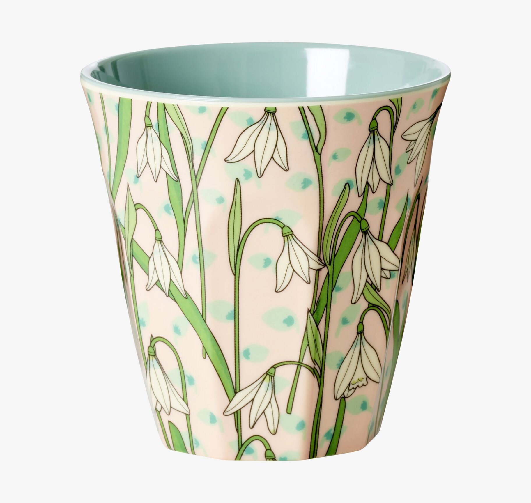 Mugg Snowdrop Print från Rice med snödroppsmönster i melamin