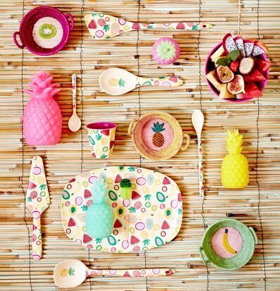 Mugg Tutti Frutti Print från Rice med färgglatt fruktmönster